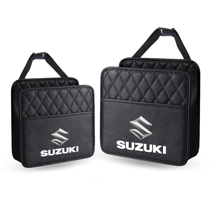 AAGL1 1Pcs Car Seat Storage Bag Leather Storage Bag Accessories For Suzuki S-Cross Swift SX4 Vitara Jimny Grand-Vitara Alto Ciaz Lgnis
