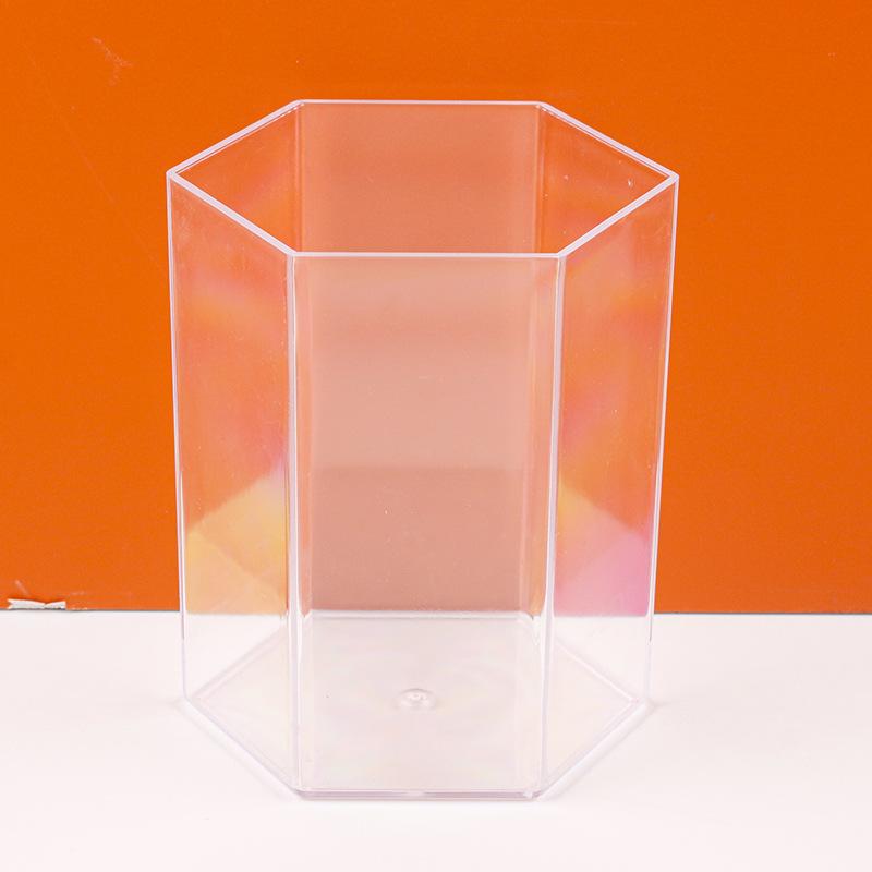 Large Capacity Hexagon Minimalist Light Luxury Desktop Pen Holder For Office Students