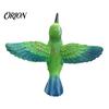 Weather Resistant Statue Resin Hummingbird Figurine, Clip?on Bird for Fence, Flower Pot Tree Garden Landscaping Accessory Branch, Realistic