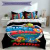 3pcs Custom Name SuperZings Bedding Set,Includes 1 Duvet Cover and 2 Pillowcases,All-season Bedroom Decor