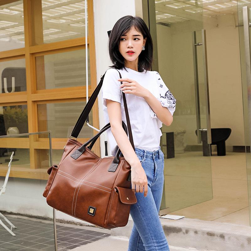 Summer Women's Bag Casual Large Capacity Handbag Women's Car Sewing Motorcycle Bag Single Shoulder Crossbody Bag