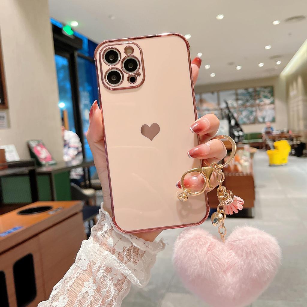 Cross Love Plush iPhone 17 Pro Max Case - Fits iPhone 15/16/13/14