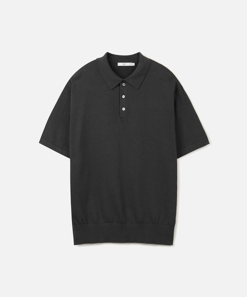 247Silijeu Supima Cotton Collar Half Knit Dark Gray (A Type)