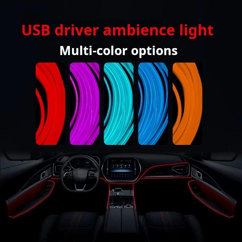 LED Decorative Car Interior Modification USB Atmosphere Light Cable Set For Golf Versa Tucson City-New Condition