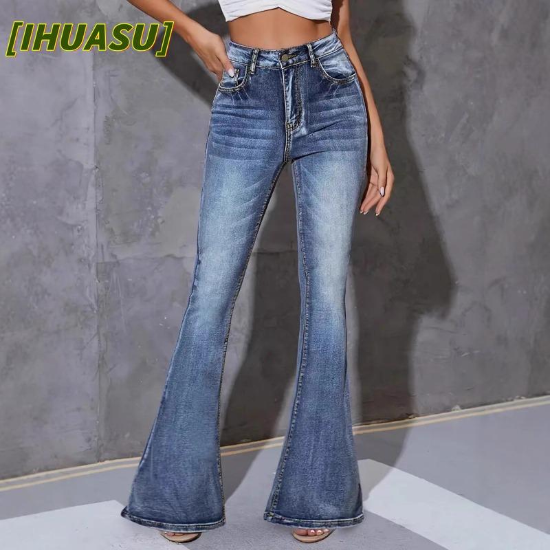 IHUASU Damenmode, lässig, einfarbig, bedruckt, Hosen und Caprihosen