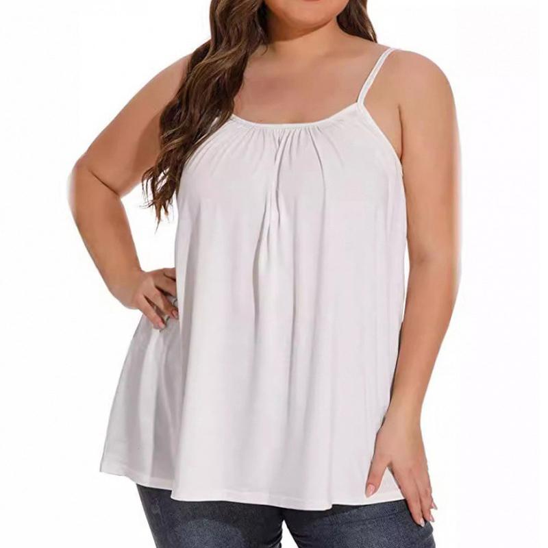

Женский свободный топ большого размера с тонкими бретелями на лето 5XL