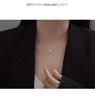 2023 Exquisite Four-Claw Zircon Stone Sterling Silver Necklace – Light Luxury Niche Clavicle Chain Trend