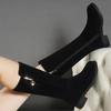 Bottes hautes pour femmes Bottes longues pour femmes Plates Hiver Nouveautés Tendance Travail Confortables et élégantes en Offre Chic