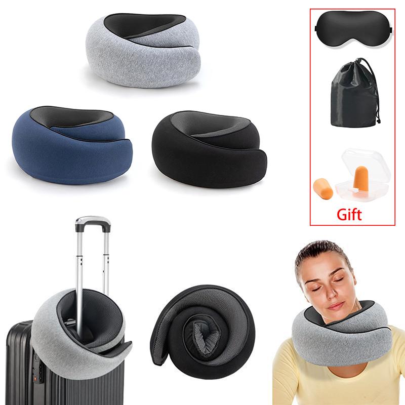 Cuscino da Viaggio per il Collo in Memory Foam per Comfort in Aereo Design Compatto ed Ergonomico per Viaggi, Viaggi in Auto, Uso Domestico Ideale