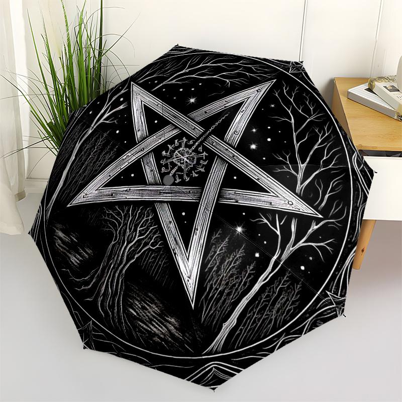 

Enchanted Forest Pentagram Wall Art Print Umbrella, Christmas Gift Y357