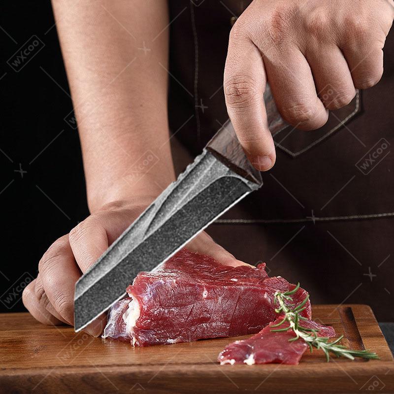 Knife Kitchen Knife Hand Forged Multipurpose Utility Chef Knife Boning Cleaver Pocket Knife Wooden Handle Fruit Slicing Butcher