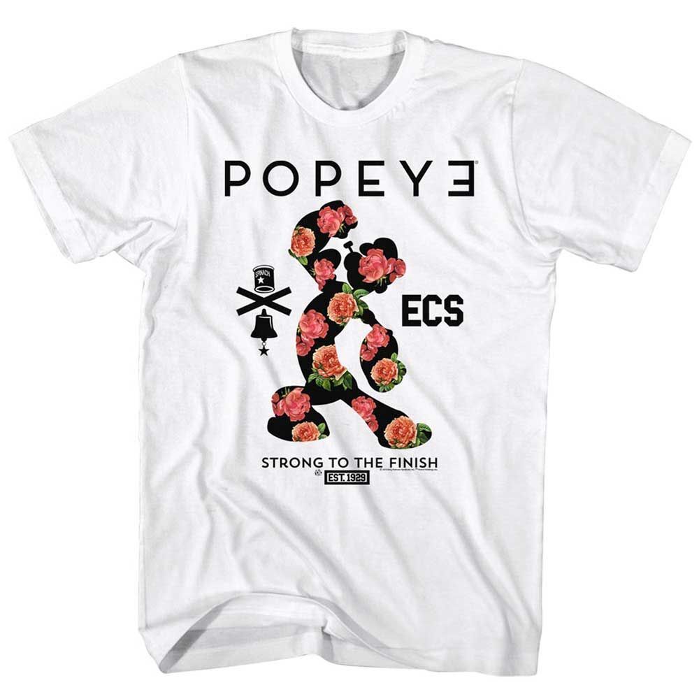 Popeye Flowerman White T-Shirt S