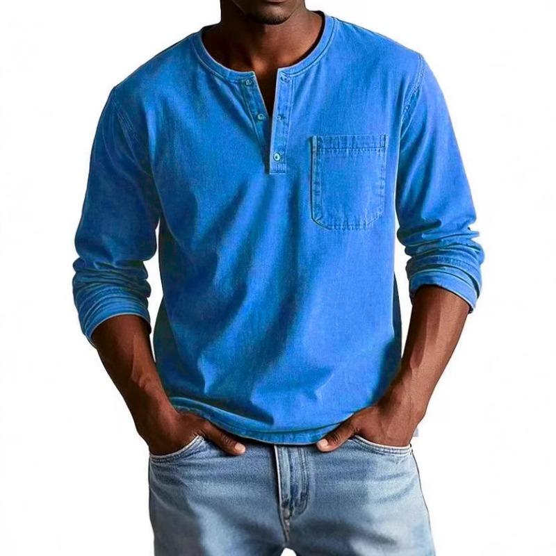 

Men s Autumn Winter Round Neck Long-sleeved T-shirt Slim Fit Breathable Tees Pullover Casual Long-sleeved Bottoming Shirt Top S синій