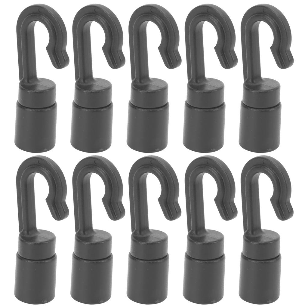 10Pcs Kayak Canoe Bungee Shock Cord Hooks Plastic Cord Rope AntiCorrosion Hooks for Boat