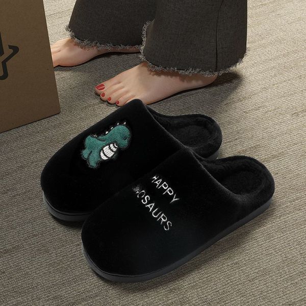 

Хлопковые тапочки женские осенне-зимние износостойкие складные комнатные домашние теплые нескользящие водонепроницаемые уличные бархатные с закрытым носком 44-45