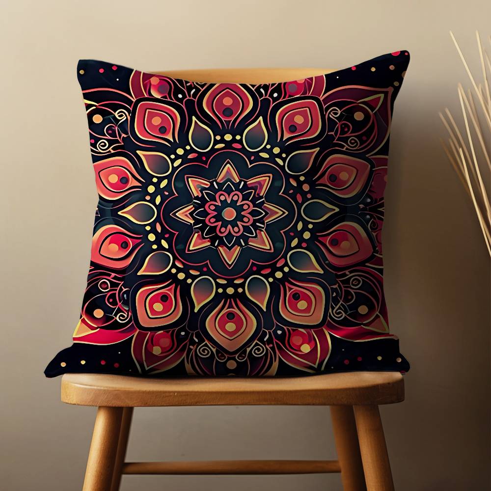 Beauty Mandala Art Totem Pillow Case For Room Sofa Cushion Cover Suitable For Home Bedroom Decoration And Protector