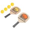 Wooden Pickleball Paddles Beginners Pickleball Rackets Balls Set Sports Equipment