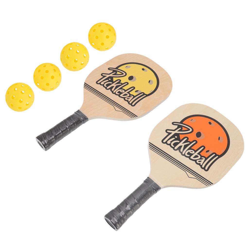 Holz Pickleball Schläger Anfänger Pickleball Schläger Bälle Set Sportausrüstung