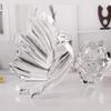 Crystal Glass Fruit Bowl Decorative Bowl for Home Decors Pedestal Bowl for Party Dining Table Centerpieces Serving Bowl