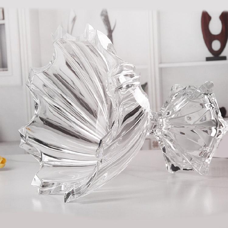 Crystal Glass Fruit Bowl Decorative Bowl for Home Decors Pedestal Bowl for Party Dining Table Centerpieces Serving Bowl