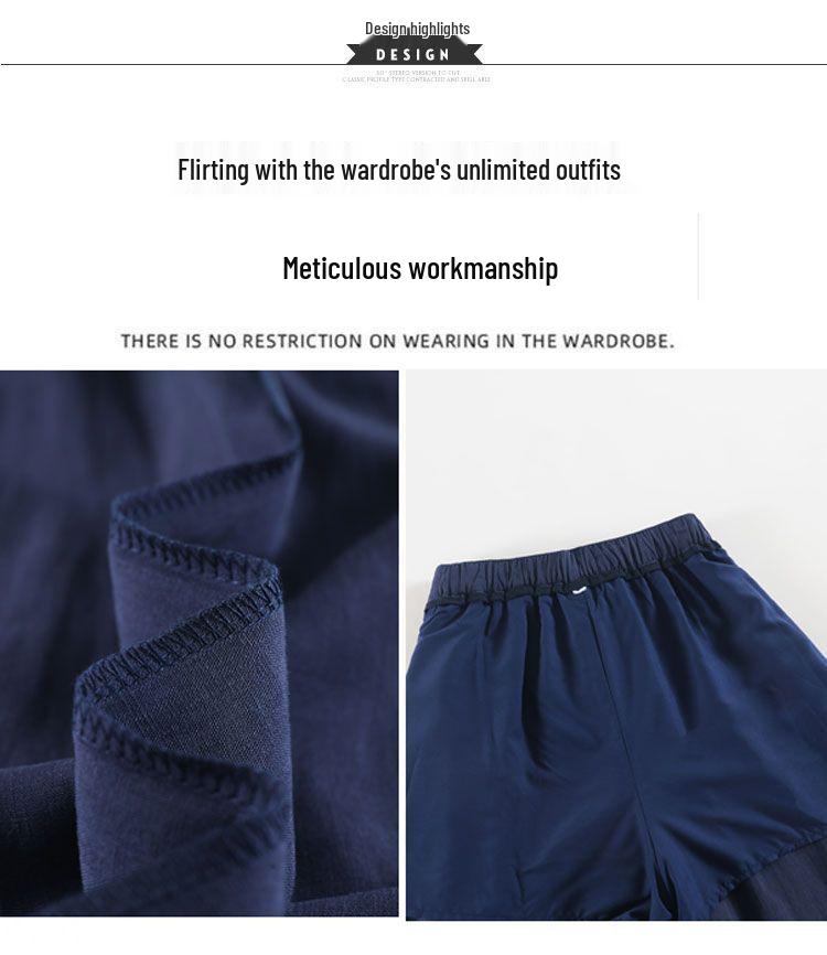 Women's Embroidered Ice Silk Cotton High-Waisted Wide-Leg Pants for Spring/Summer 2026