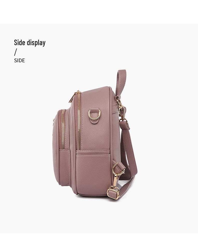 Rucsac de Piele Moale în Stil Coreean la Modă pentru Femei Niche Design 2024 pentru Naveta Zilnică