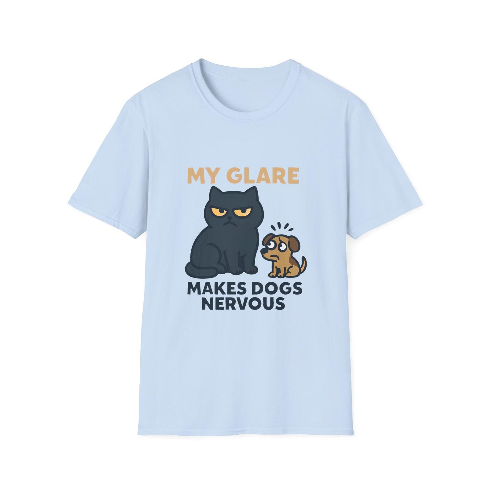 Unisex Softstyle T-Shirt Mens Womens Tees Top – Annoyed Cat Tee, Nervous Dog Graphic Shirt, Humor S