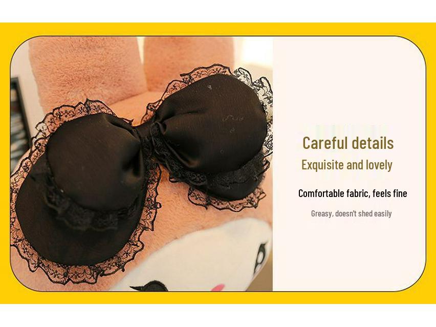 Customized My Melody Bowknot Dress Pillow & Dark Kuromi Plush Doll - Girl's Birthday Gift