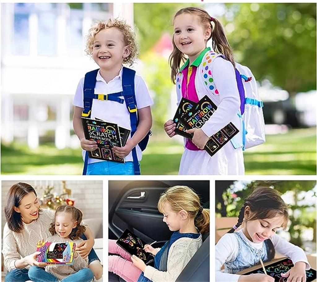 16k Scratch Book Children's Educational Colorful Scratch Paper DIY Handmade Creative Painting Scratch Painting