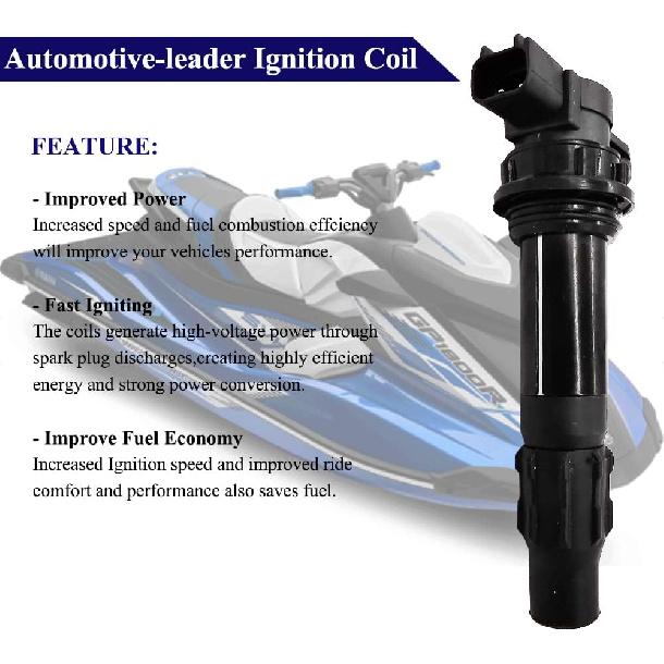4Pcs 6D3-82310-01-00 Ignition Coils for Yamah-a Waverunner FX 1000 05-08, FX 1100 04-15, AR/SX 210 1100 10-15, 212 SS,X 2010 6B6‑82310‑00‑00,