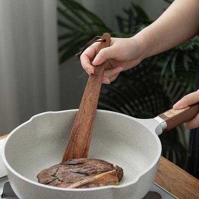 Yemek Pişirmek İçin Tik Ağacı Spatula Küçük Ahşap Flipper Yapışmaz Spatula Aletleri