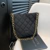 Stylish Nylon Quilted Chain Bucket Bag For Women Trendy Street Fashion Handbag