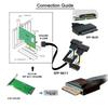 50cm Cable OCuLink PCIe PCI Express 8 X 8 Channel To Dual 4 X SSD Data Active Cable SFF-8611 SFF-8639 U.2