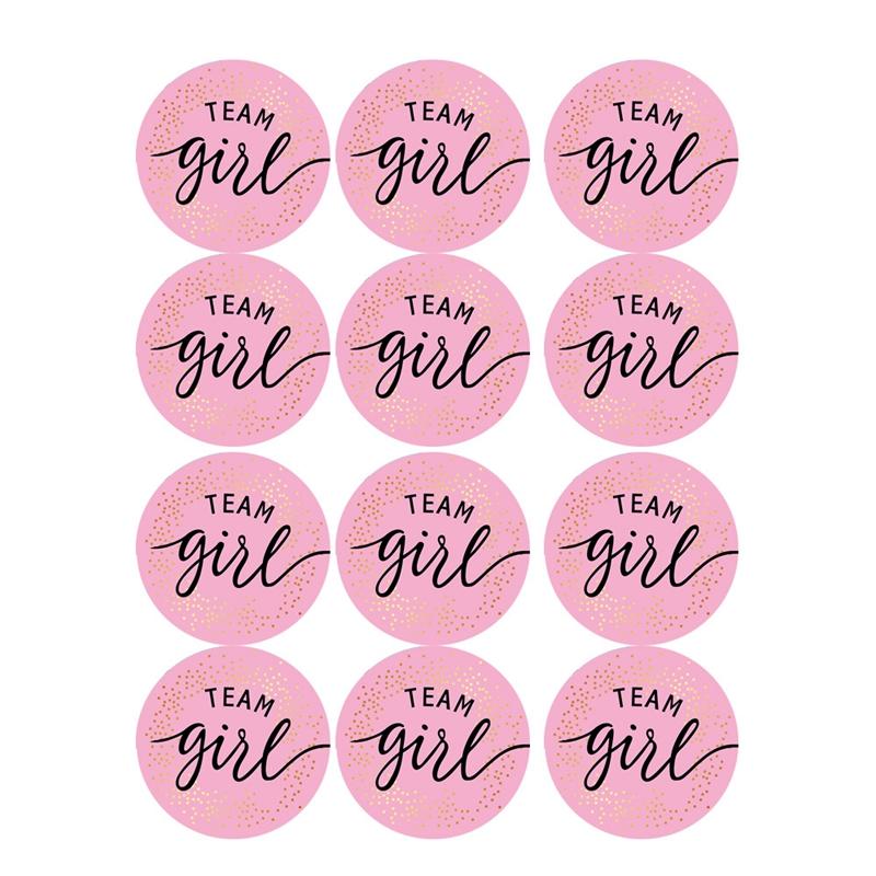 60/120pcs Team Boy Team Girl Stickers Boy or Girl Sticker for Gender Reveal Party Decoration Baby Shower Supplies Gift Box Label