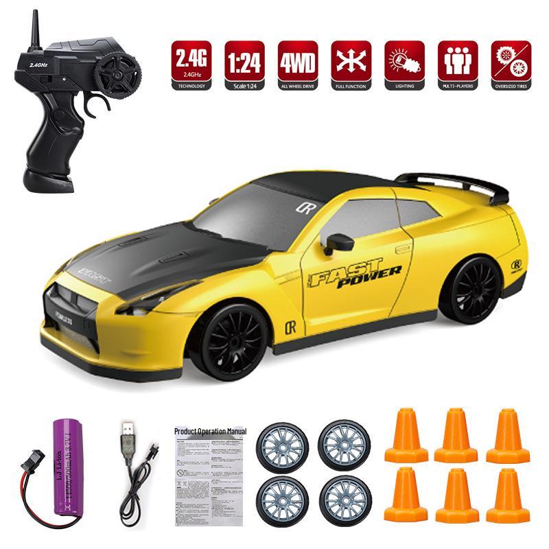 1:24 High-Speed RC Drift Car AE86 - Rechargeable Electric Four-Wheel Drive Toy for Kids