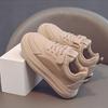 Kids' High-Top White Sneakers: Boys' Sports Shoes and Girls' Skate Shoes with Velvet Lining