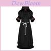 Mittelalterliches Mönchskostüm Zauberer Priester Robe Schal Set Für Cosplay Events Und Halloween
