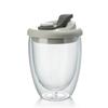 Leak-Proof Transparent Tumbler Cold/Heat Resistant Portable Water Cup Cute Glass Cup with Lid  Tea