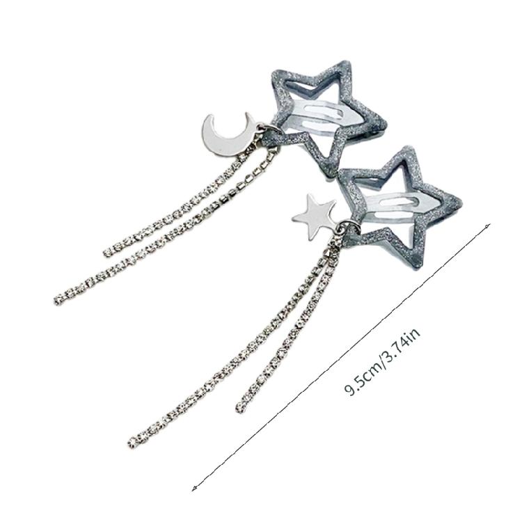Alloy Hair Clip Hollow Star Shaped Hairpin Cute Hair Clip Hair Accessories