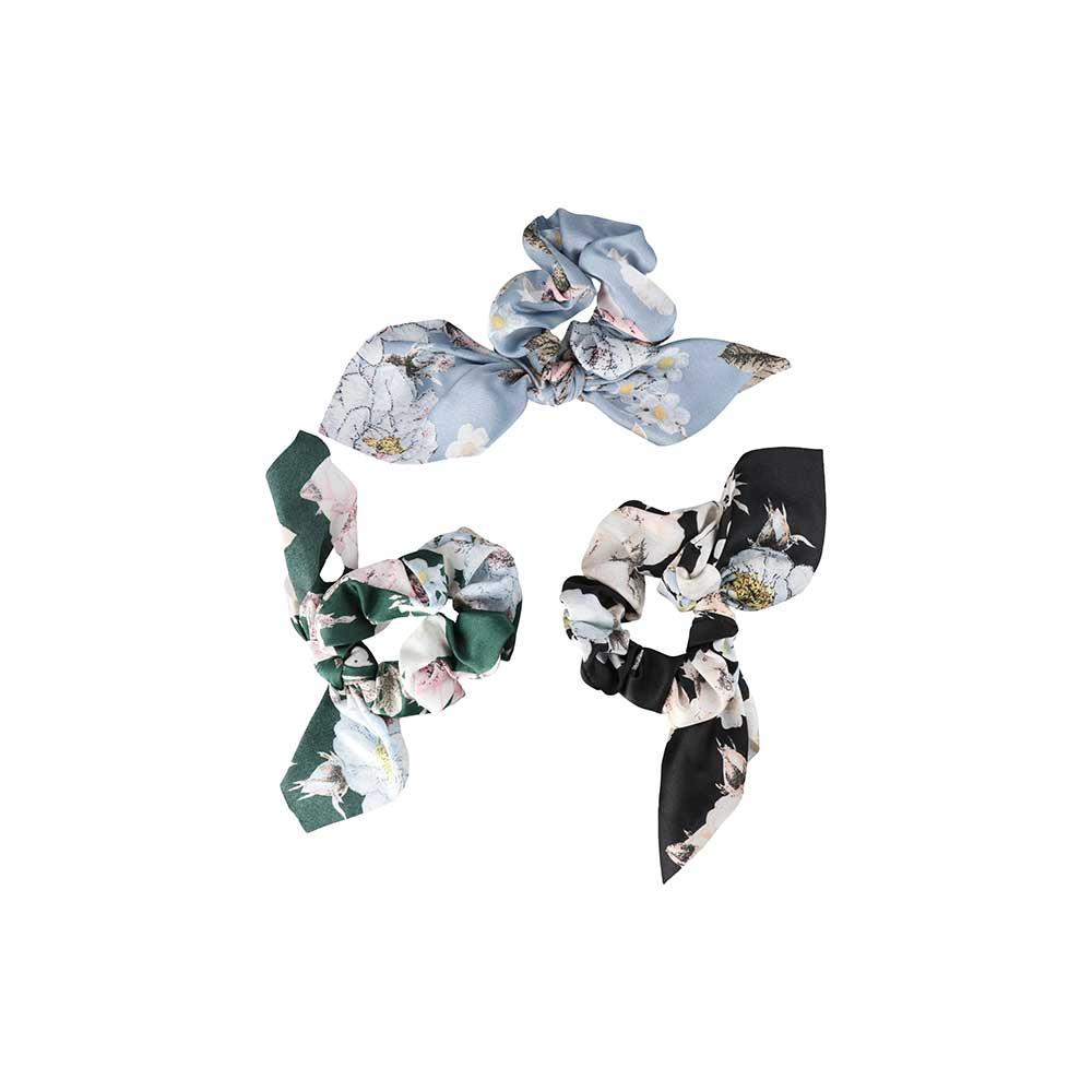 Accessories Girls Bow Print Flower Hair bands Ribbon Hair rope Hair Tie Ponytail Hold Scrunchies