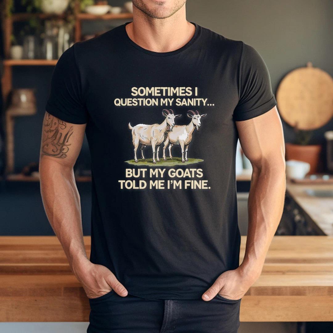 Funny Goat Design for Men Women Goat Farmer Pygmy Goat Lover T-Shirt 4XL