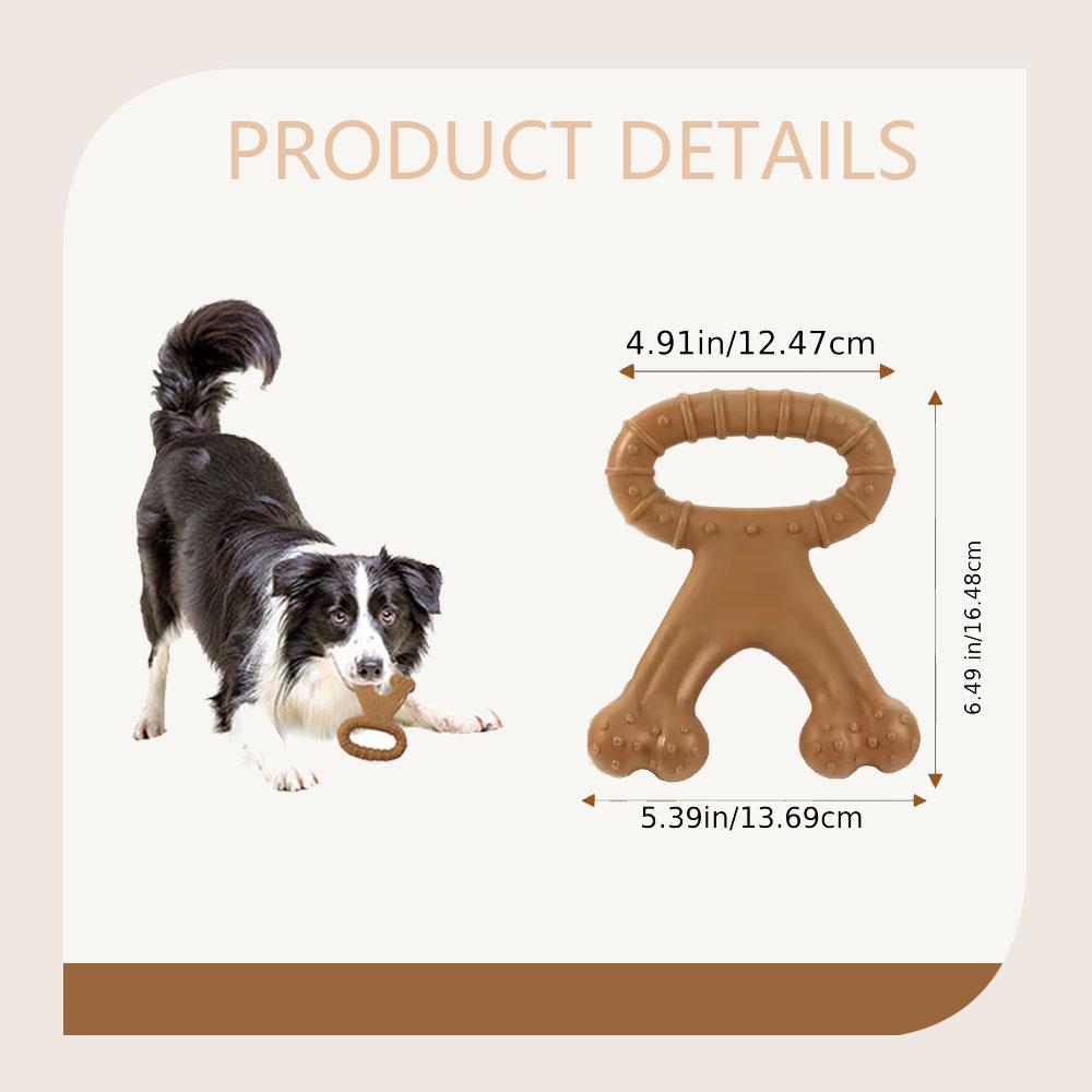 1pc Simulation Bone-Shaped Interactive Dog Anti Biting Chewing Toy Natural Nearly Non-Toxic Beef Flavor Masticate Toy