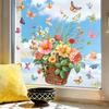Flower and Butterfly Theme Window Decals Are Suitable for Use As Wall Stickers On Balconies, Bedrooms and Entrance Areas.