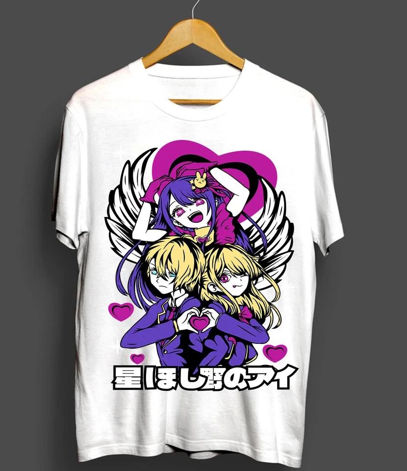 Oshi No Ko Ai Hoshino TShirt Kawaii Funny Anime Unisexga Waifu Gift Shirt White S