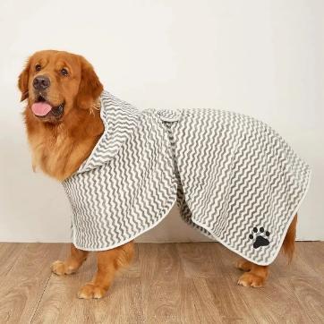 

Good quality Fast-Drying & Absorbent Pet Bath Robe Dog Coat Magic Sticker Collar Big Dogs Household Cleaning Tools Accessories XS（old）