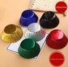 Golden thick aluminum pomfin cake paper cups PVC boxed paper tray for baking 100 pcs