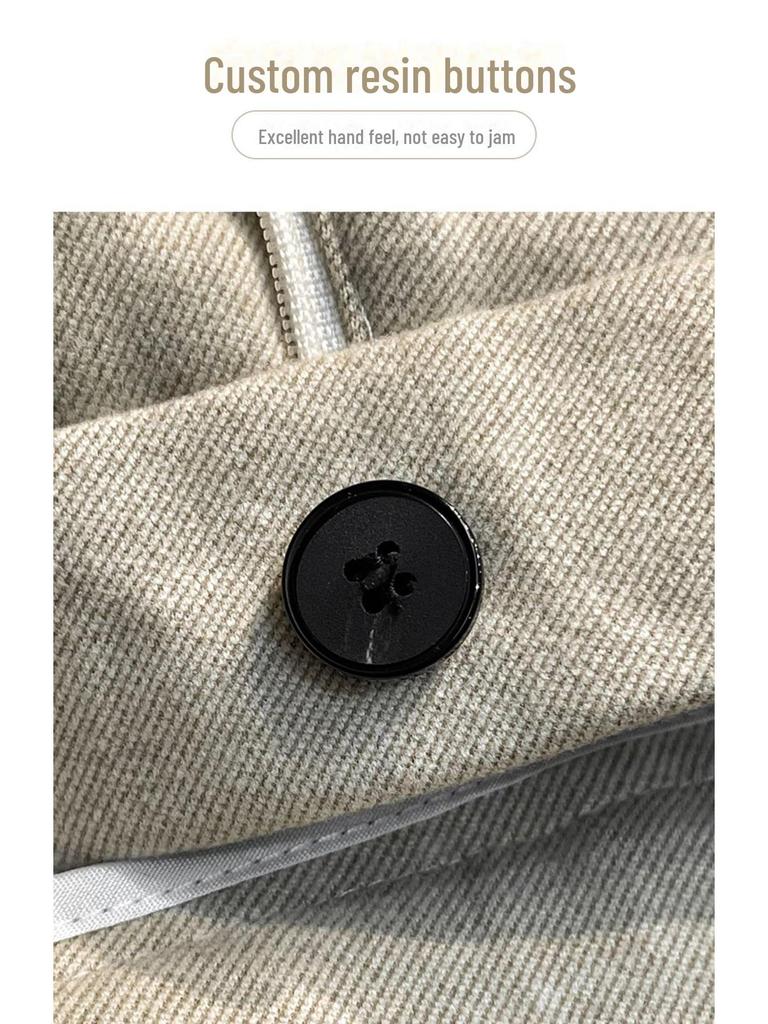 Men's Slim Fit Wool Trousers - Business Casual Nine-Point Style for Spring, Autumn, and Winter