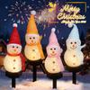QuiExact Solar Snowman Garden Light Automatic Christmas Outdoor Decoration for and Stylish Snowman 4-Piece Set, Waterproof, On/Off, Ornament, Garden,