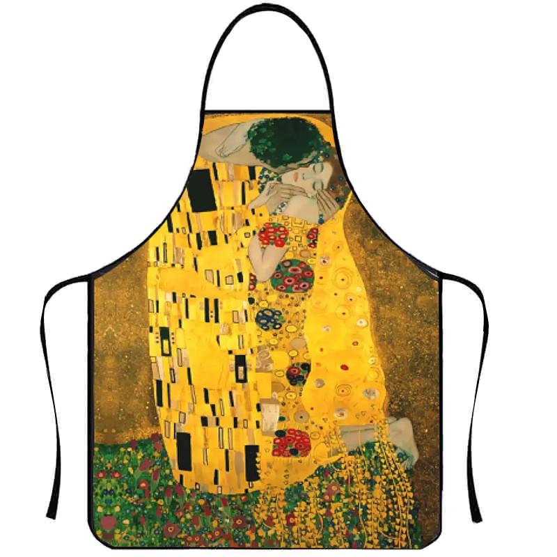 Waterproof Sleeveless Apron With Unique Print For Barbecuing And Creative Styling