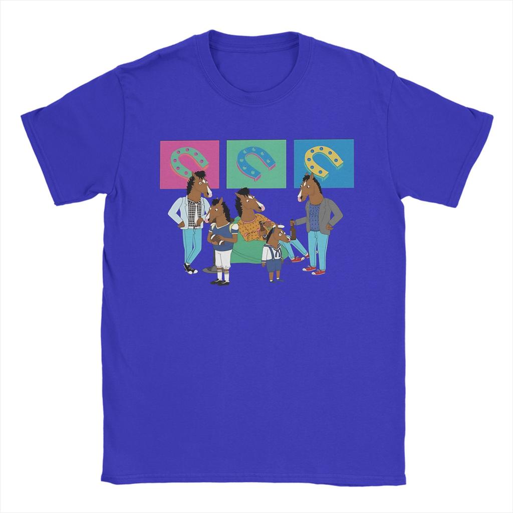 Retro Drama Comedy 90s Show Movie BoJacks HorseUnisexs TShirt Cotton Tees Round Collar Short Sleeve T Shirts Plus Size Clothes